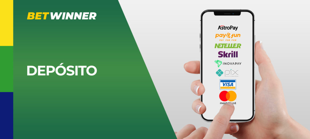 Uma forma rápida e fácil de fazer um depósito da aplicação móvel Betwinner Brazil para andróide.