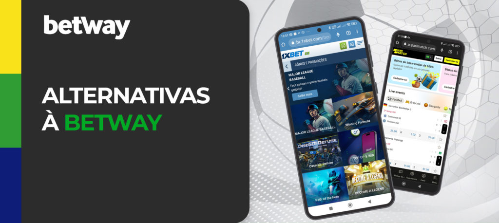 Duas casas de apostas mostrando alguns dos serviços oferecidos que o Betway ainda não possui