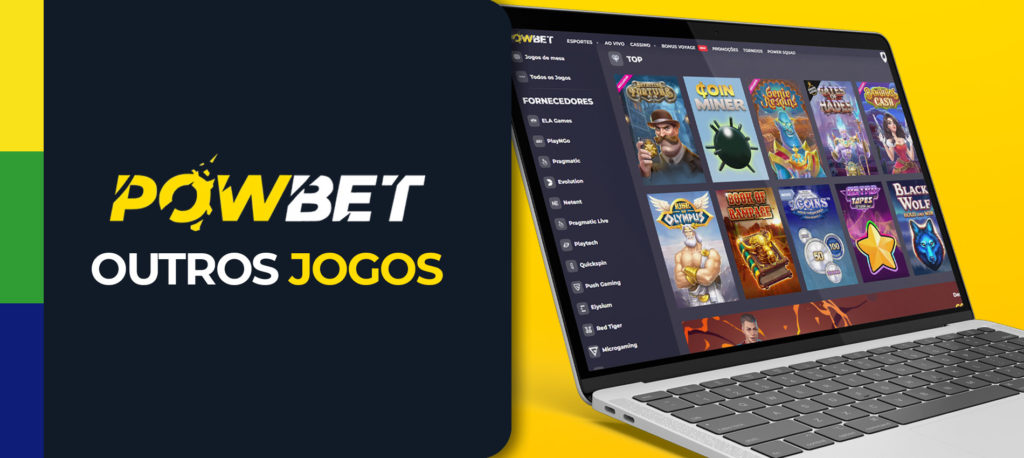 Casino e outros jogos na versão móvel de PowBet para andróide