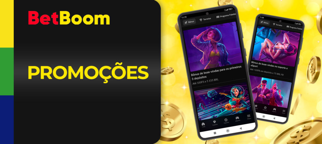 Os bónus do BetBoom oferecem opções para vários desportos e casinos online.