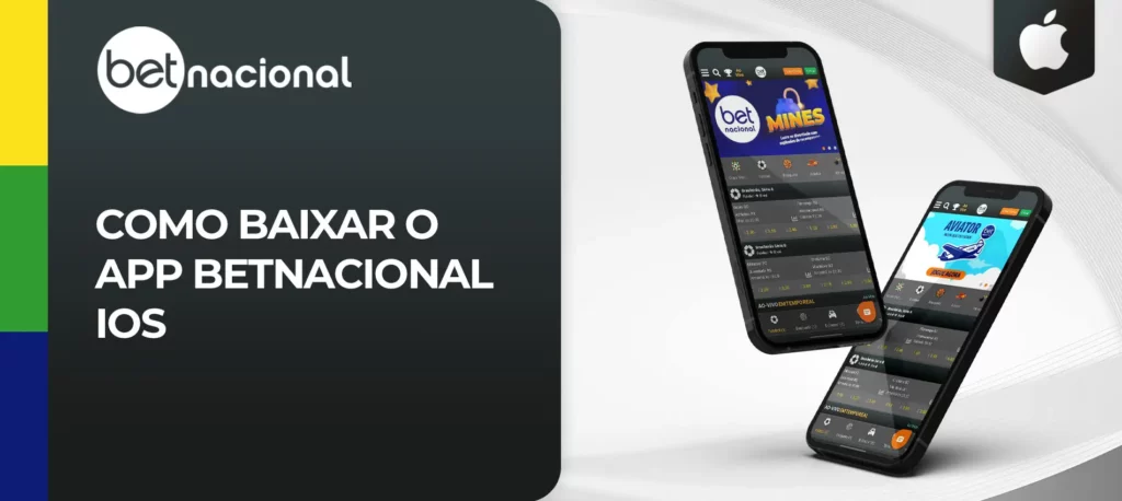 Como instalar e descarregar a aplicação móvel Betnacional Brasil para IOS, iPhone