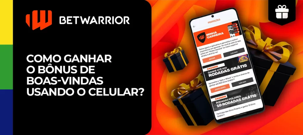 Bónus para a aplicação Betwarrior no Brasil