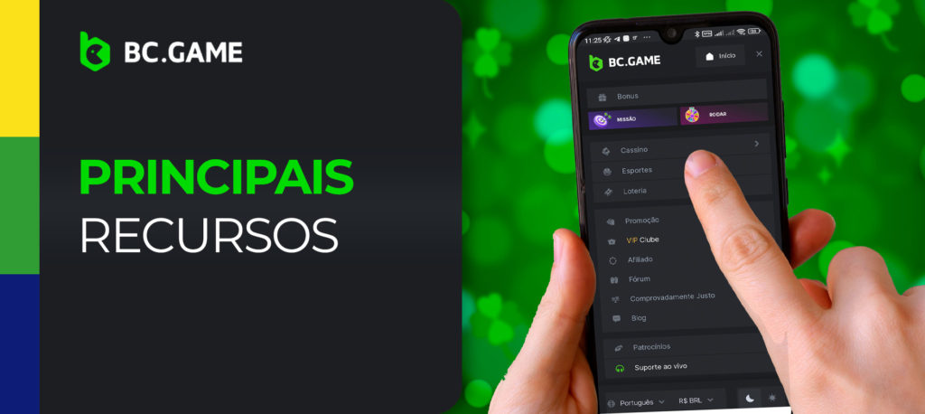 Principais características da aplicação móvel Android da casa de apostas BC. Game no Brasil