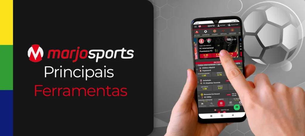 Usando o aplicativo Marjosports para aqueles que desejam ter acesso rápido às suas apostas na ponta dos dedos.