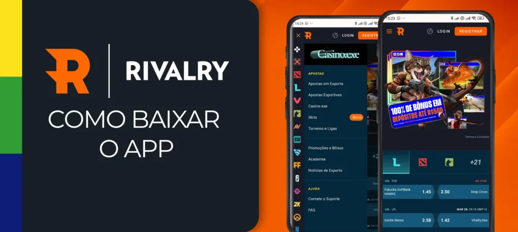 Como instalar um aplicativo Rivalry no seu celular