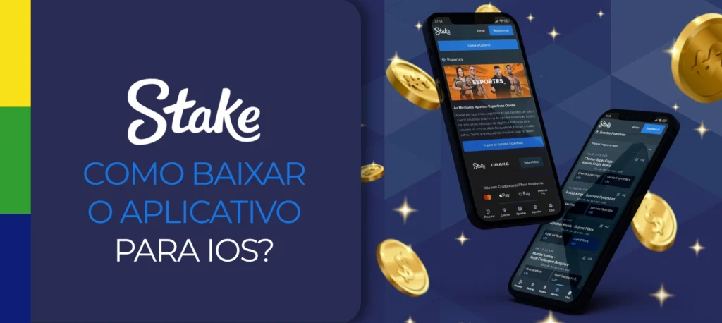 Como utilizar a versão móvel da plataforma Stake no iOS.
