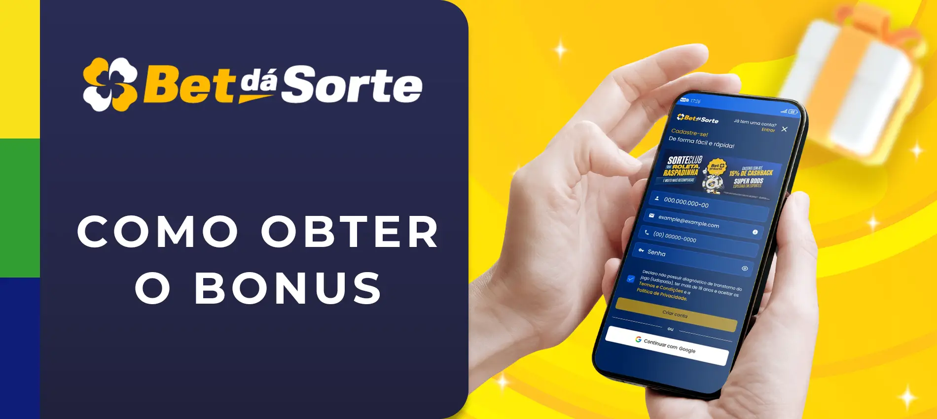 Obter o Bet Da Sorte bonus de boas-vindas