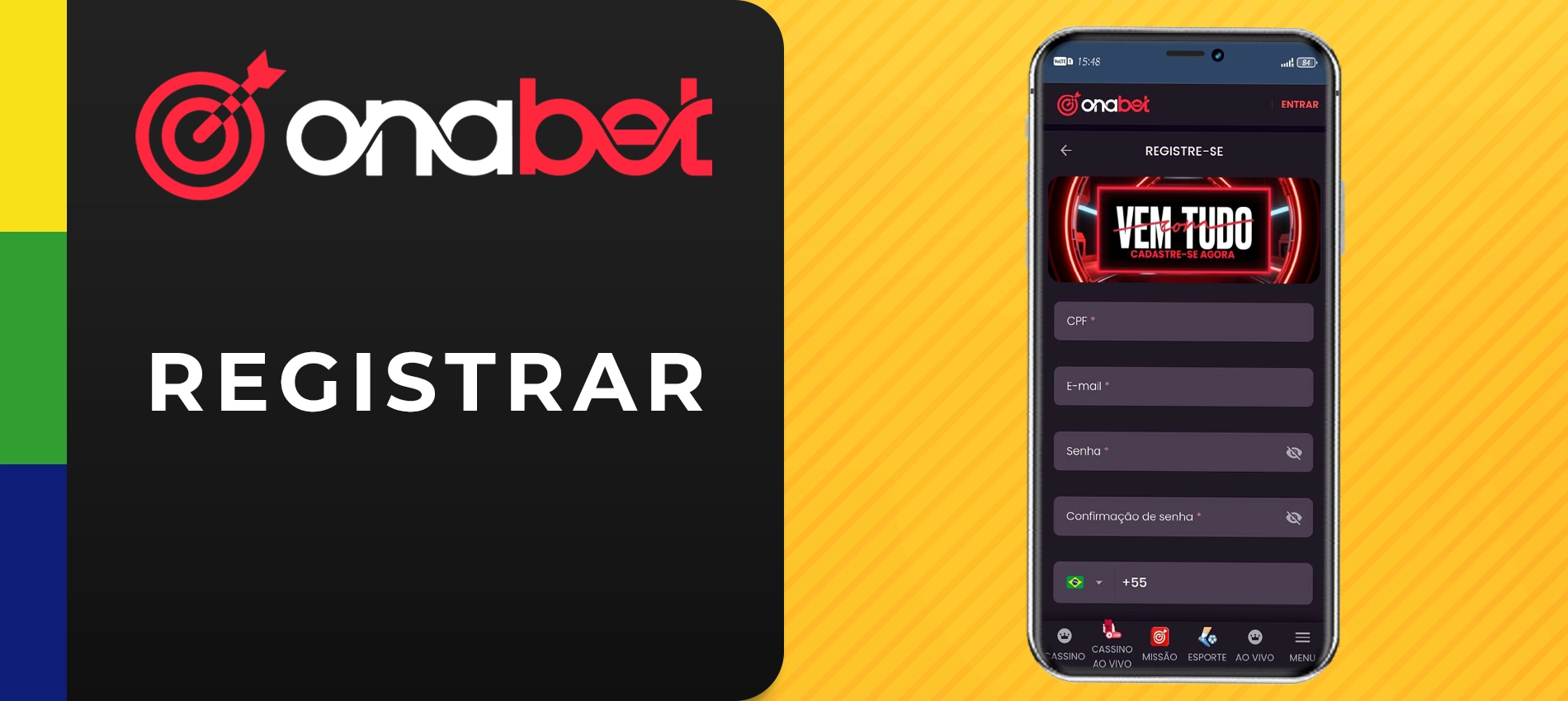 Registrar na Onabet
